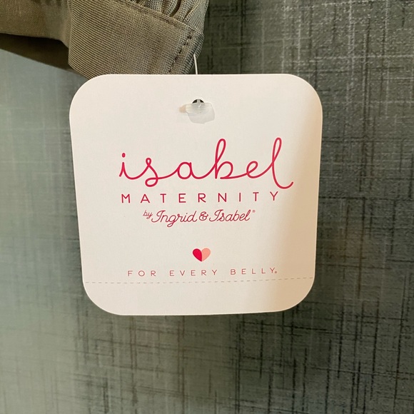 Isabel Maternity Olive Green Shirt -Medium - Picture 5 of 6